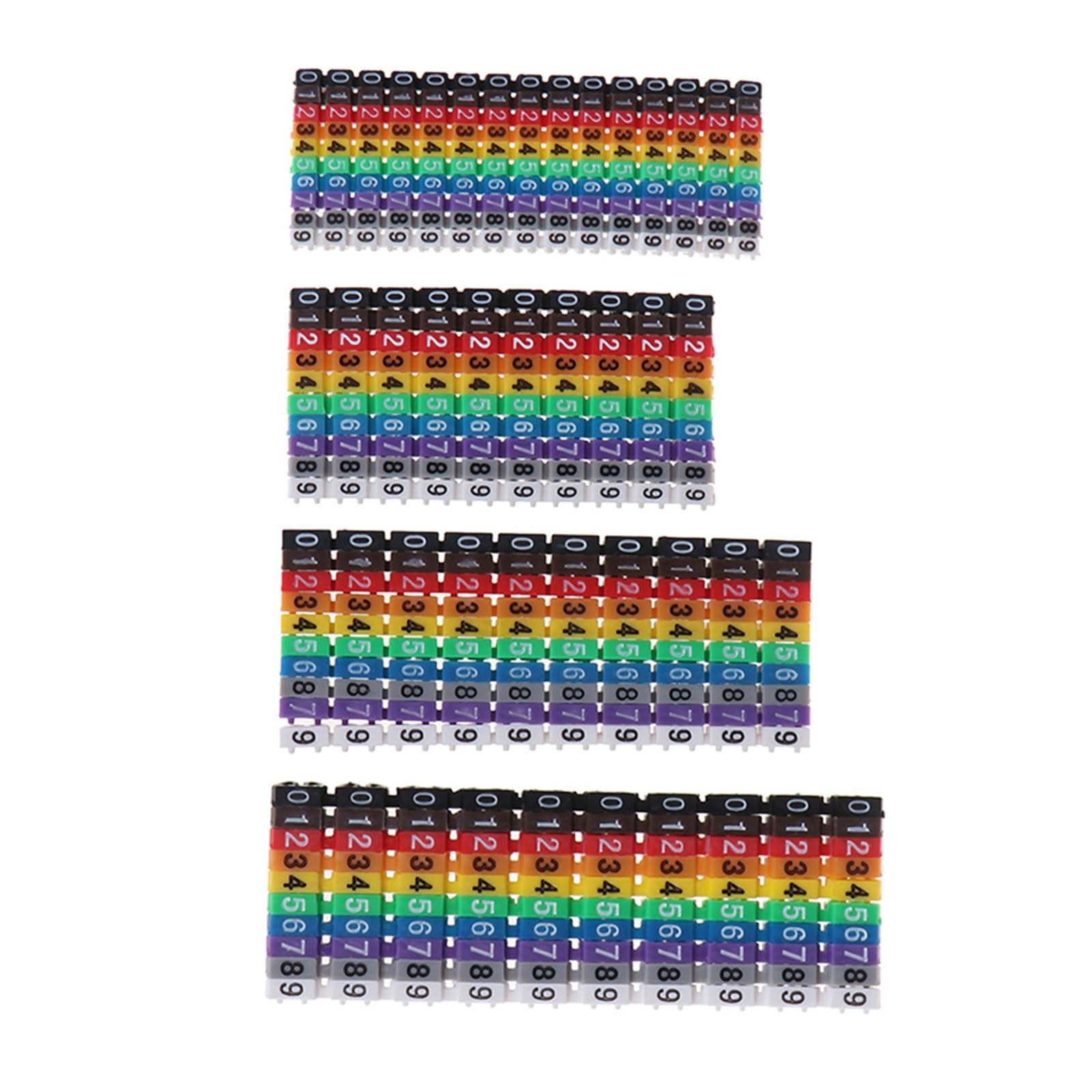 Etiquetas Para Cables 100/150 unidades de cables plástico for marcar, con números digitales color del 0 al 9, tipo C(M-2)
