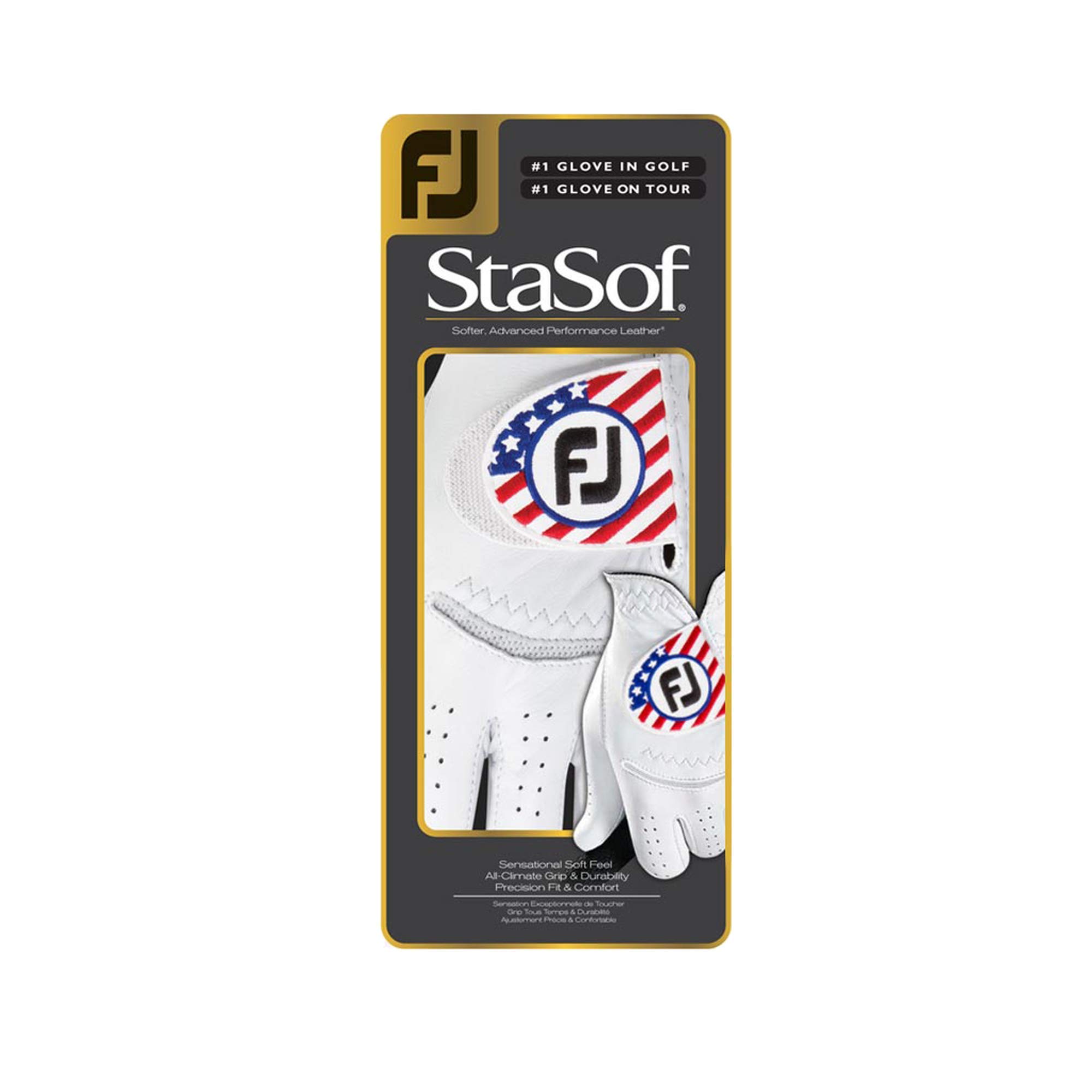 FootJoy StaSoft - Guantes de Golf con Bandera
