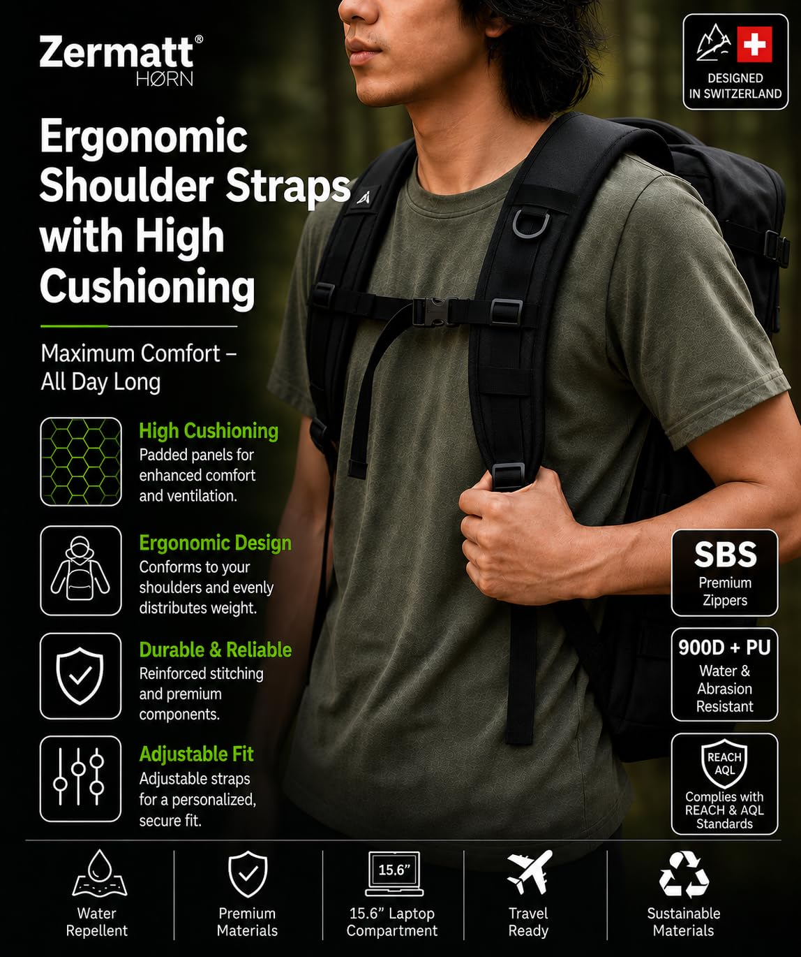 Podróżne plecaki kabinowe samoloty na bagaż podręczny 35 l unisex 50 x 30 x 20 plecak podróżny na laptopa 15-17 cali plecak próżniowy mężczyźni kobiety, Czarny (Black), 35L, Taktyczne