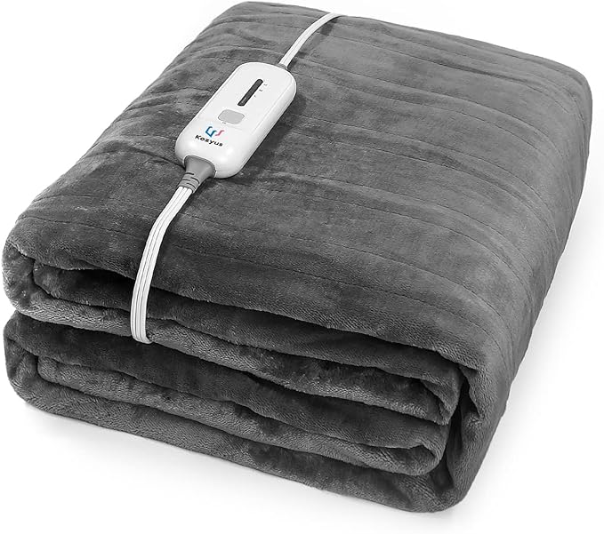 Electric Heated Blanket Twin Size, Ultra Soft Flannel Fast Heating