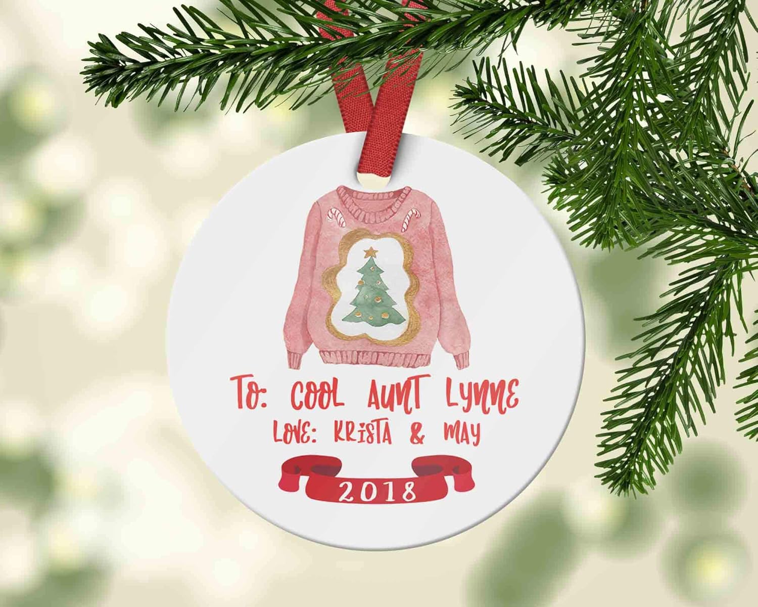 ornamento di Natale per la sorella