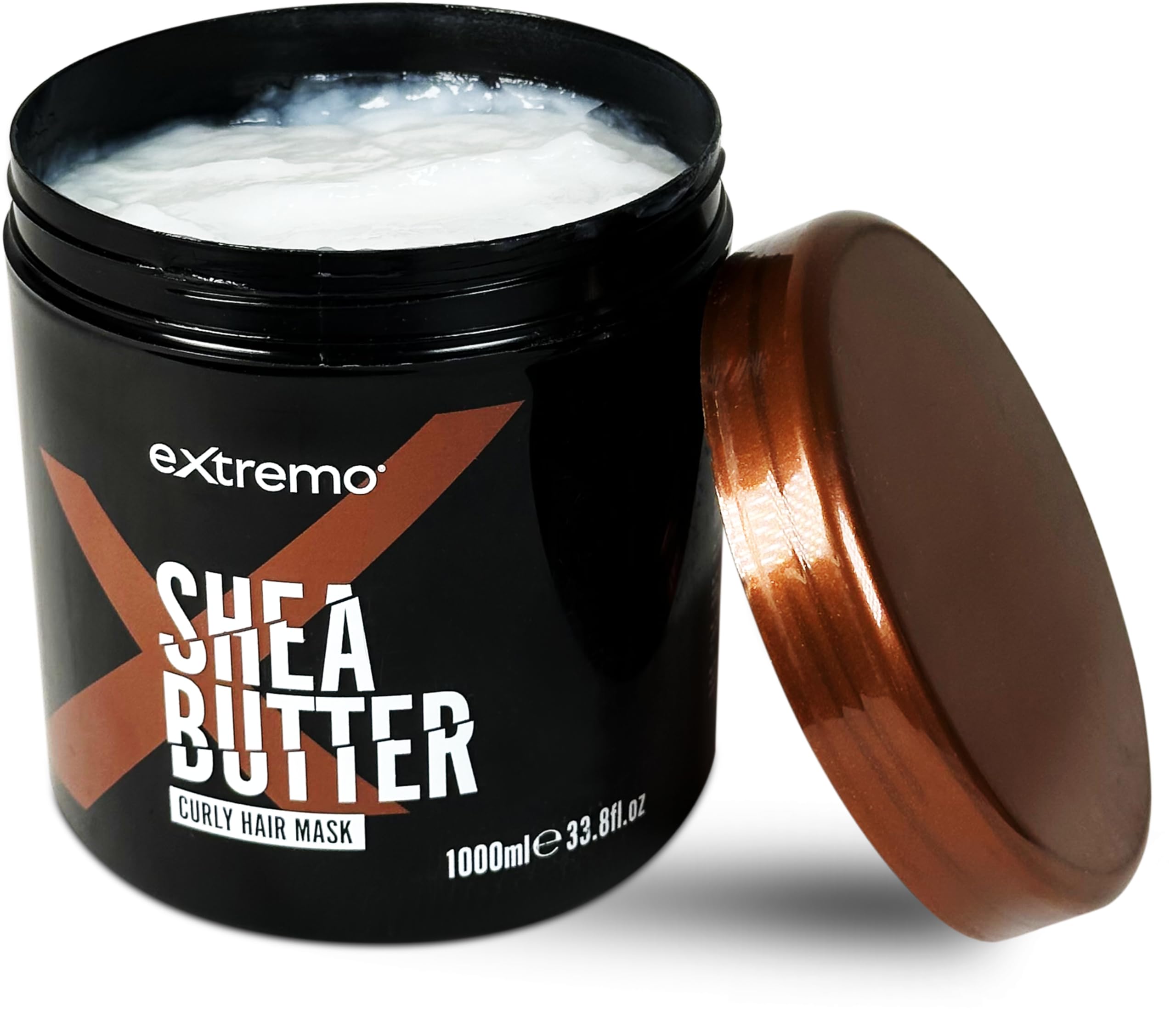 Mascarilla Capilar con Manteca de Karité Shea Butter, 1000 ml, 5 Unidades | Hidratación Profunda y Desenredo para Cabello Rizado o Tratado