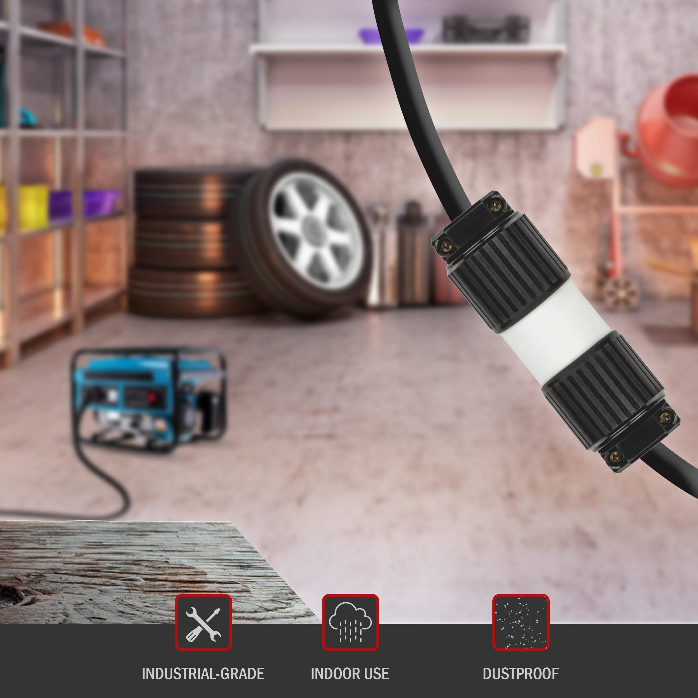 Paquete de 4 enchufes eléctricos macho NEMA 5-15P de 15 amperios y 125 voltios, certificación UL, reemplazo de extremos de cable de extensión, conector de 3 cables de 3 clavijas de 2 polos