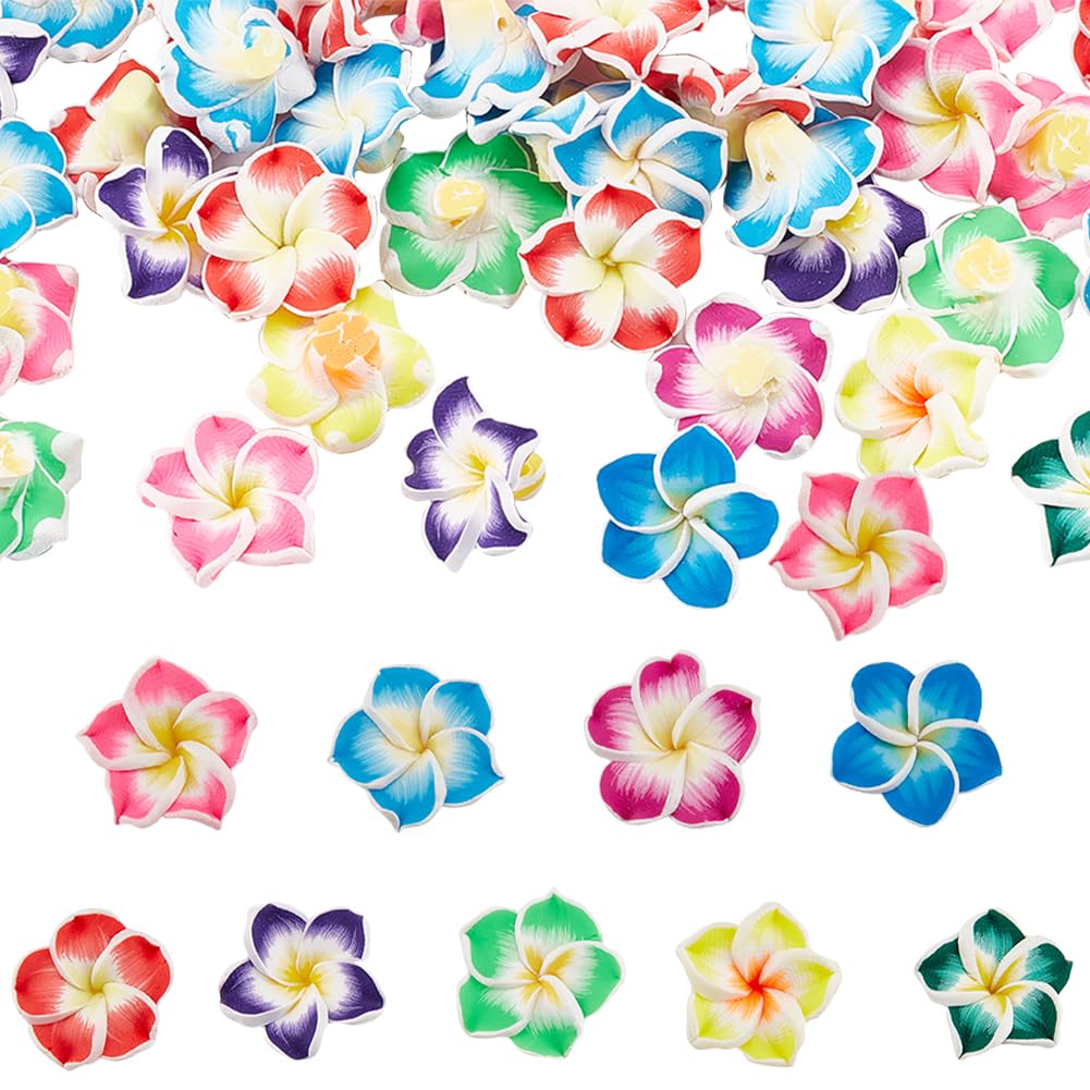 10 pz/lotto 35mm Argilla Polimerica Frangipani Plumeria Fiori Perline Per Fai Da Te Hawaii Orecchini Collane Vacanza Gioielli Artigianato Fare  36