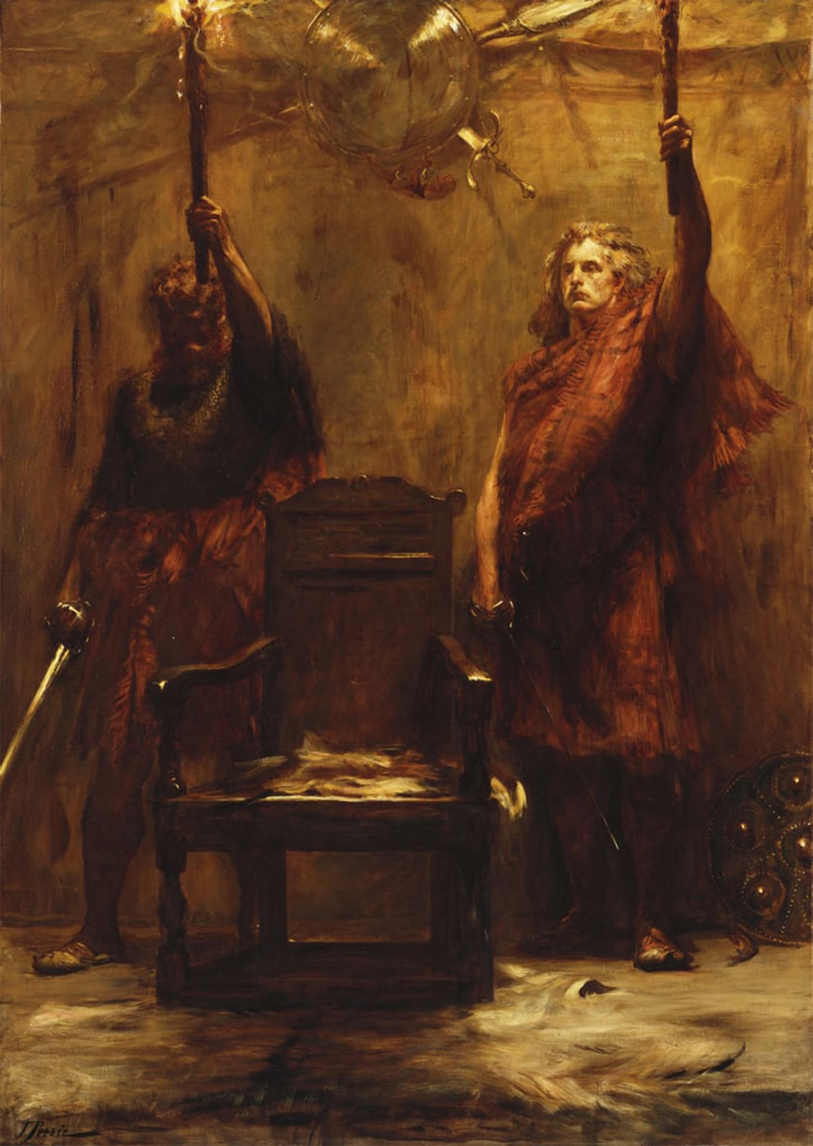 POSTERIIk Famous Modern Artwork Art Mural the Chieftan by Pettie Oil Paintings Pictures for Home Decor 60x90cm