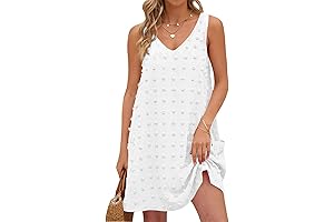 Swiss Polka Dot Ladies Summer Sun Dresses Knee Length