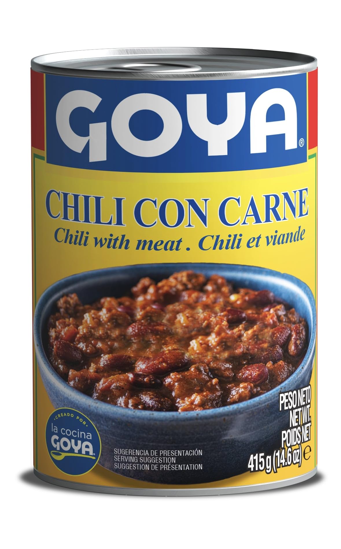 Goya Chili con Carne, Tradicional con Carne de Cerdo, Frijoles y Chiles