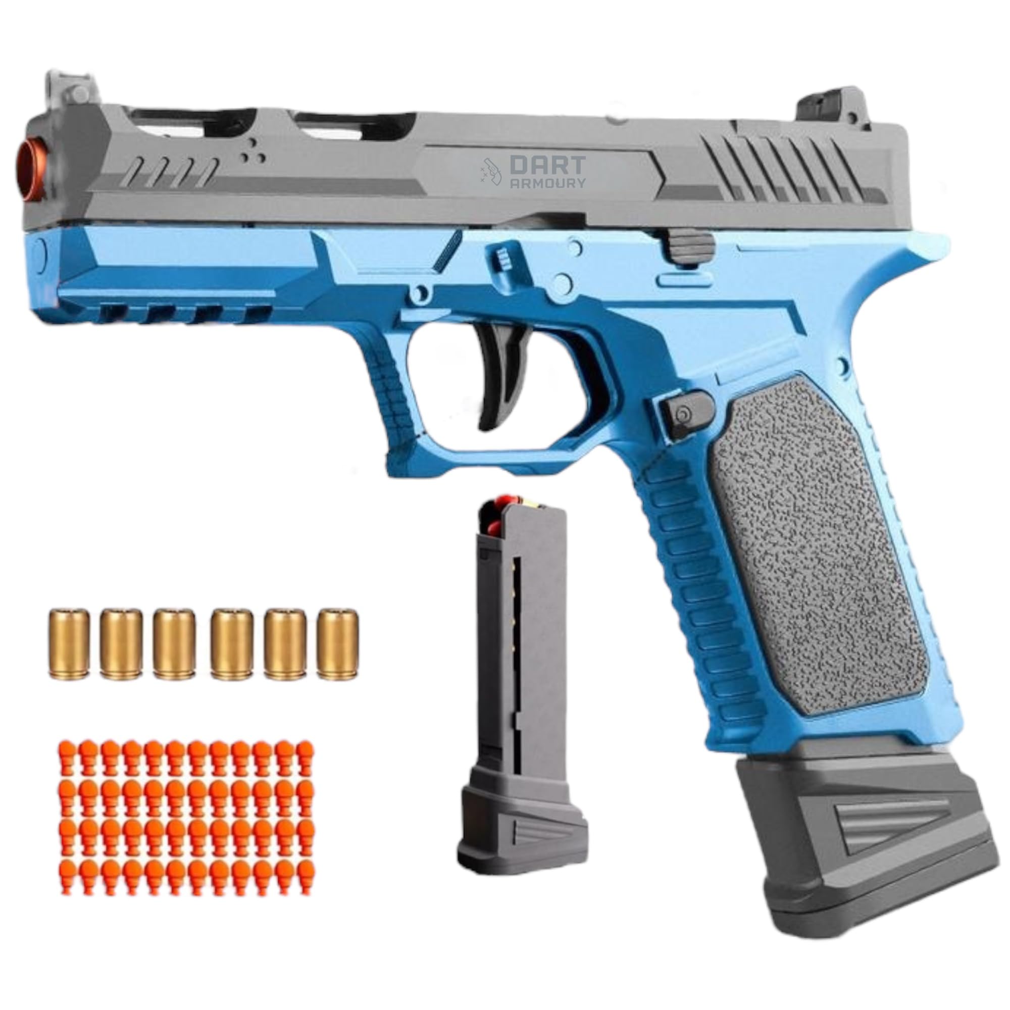 Shell Ejecting Toy Gun, Shell Ejecting Soft Bullet Pistol Tactical Fidget Gun Clicker Satisfying Game for Boys