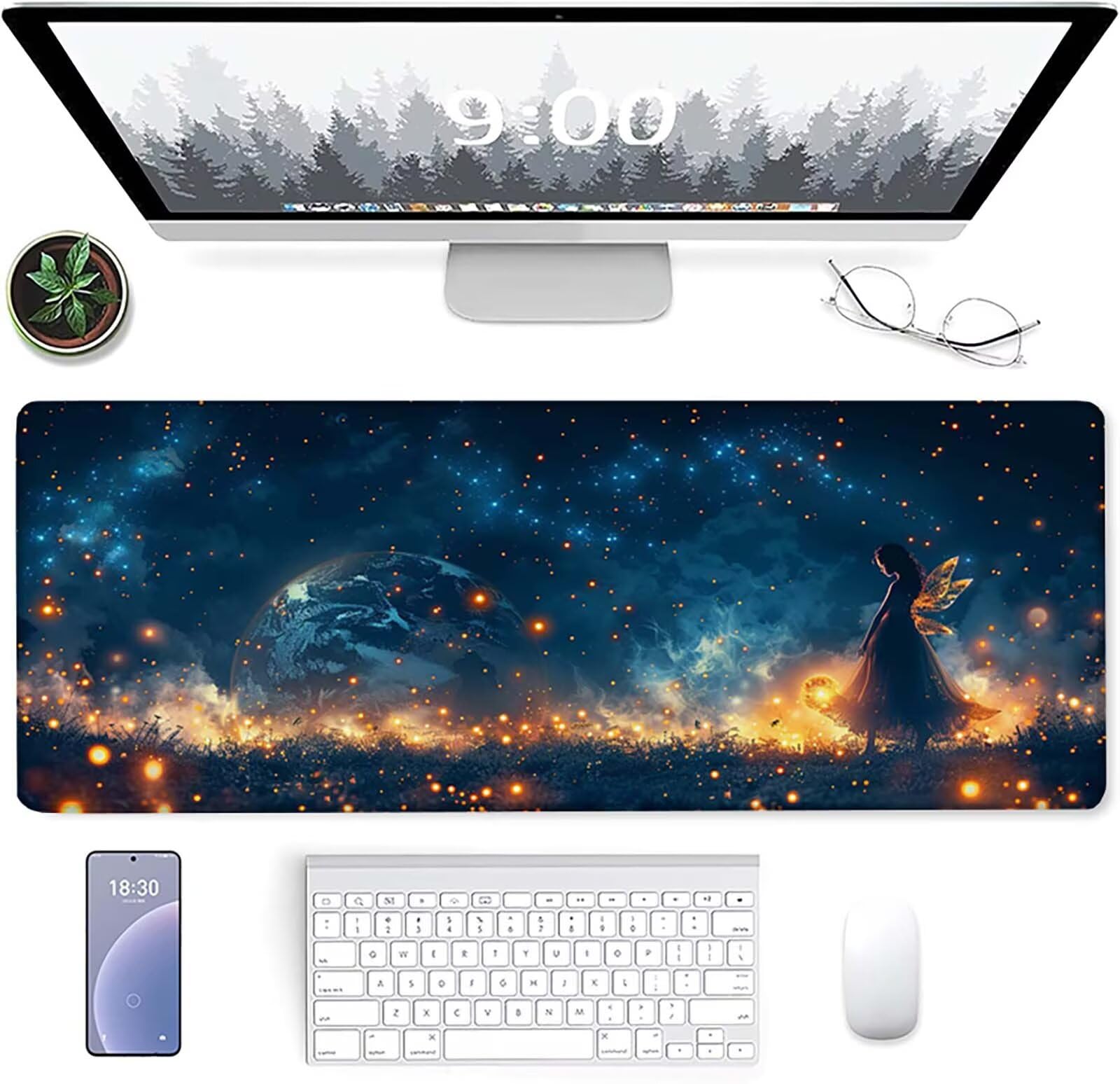 Podkładka pod mysz XXL 1600x800x3mm, szara podkładka pod mysz do gier z antypoślizgową gumową powierzchnią, poprawia precyzję i szybkość, komputer dla gracza i akcesoria biurowe, prezent dla mężczyzn