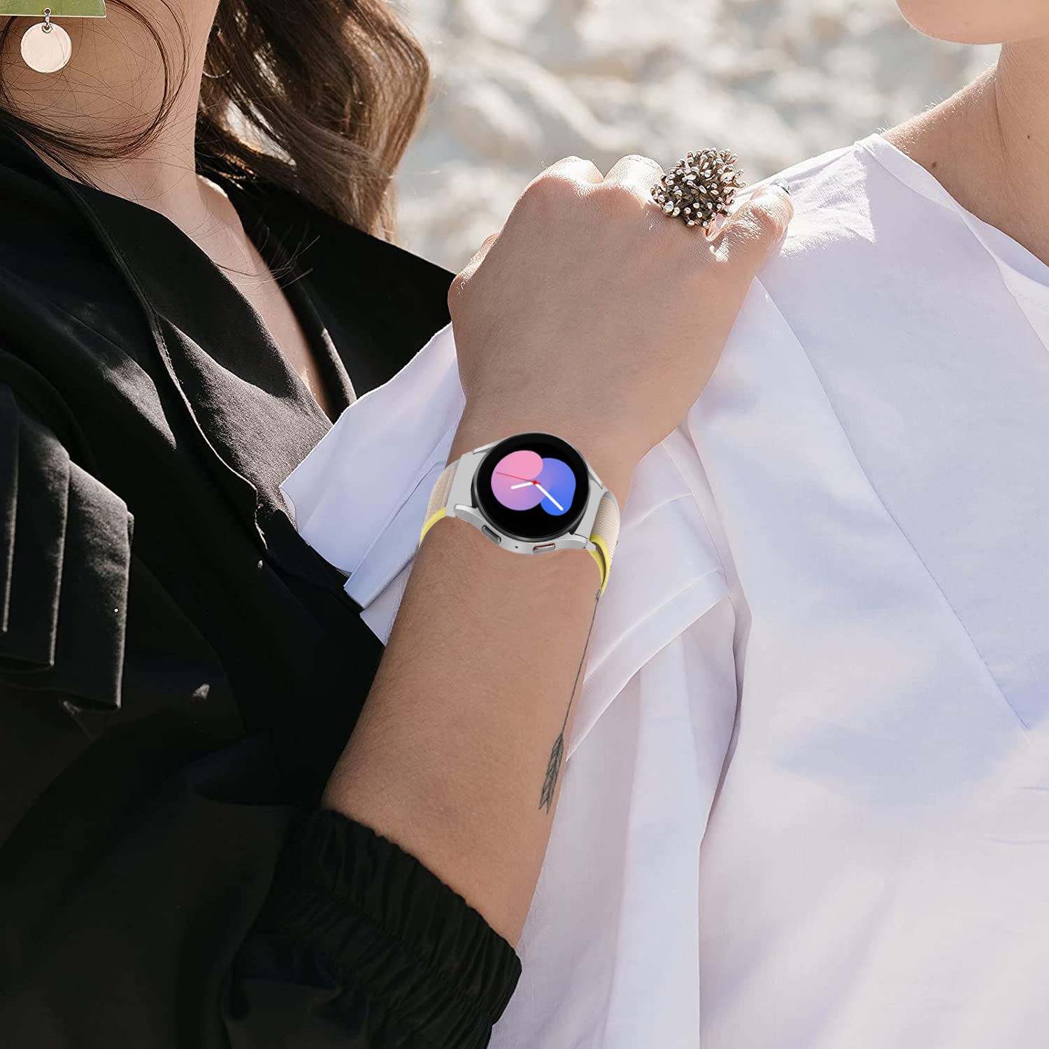 Amazon.co.jp: ナイロンバンドコンパチブル Galaxy Watch 7 40mm 44mm 
