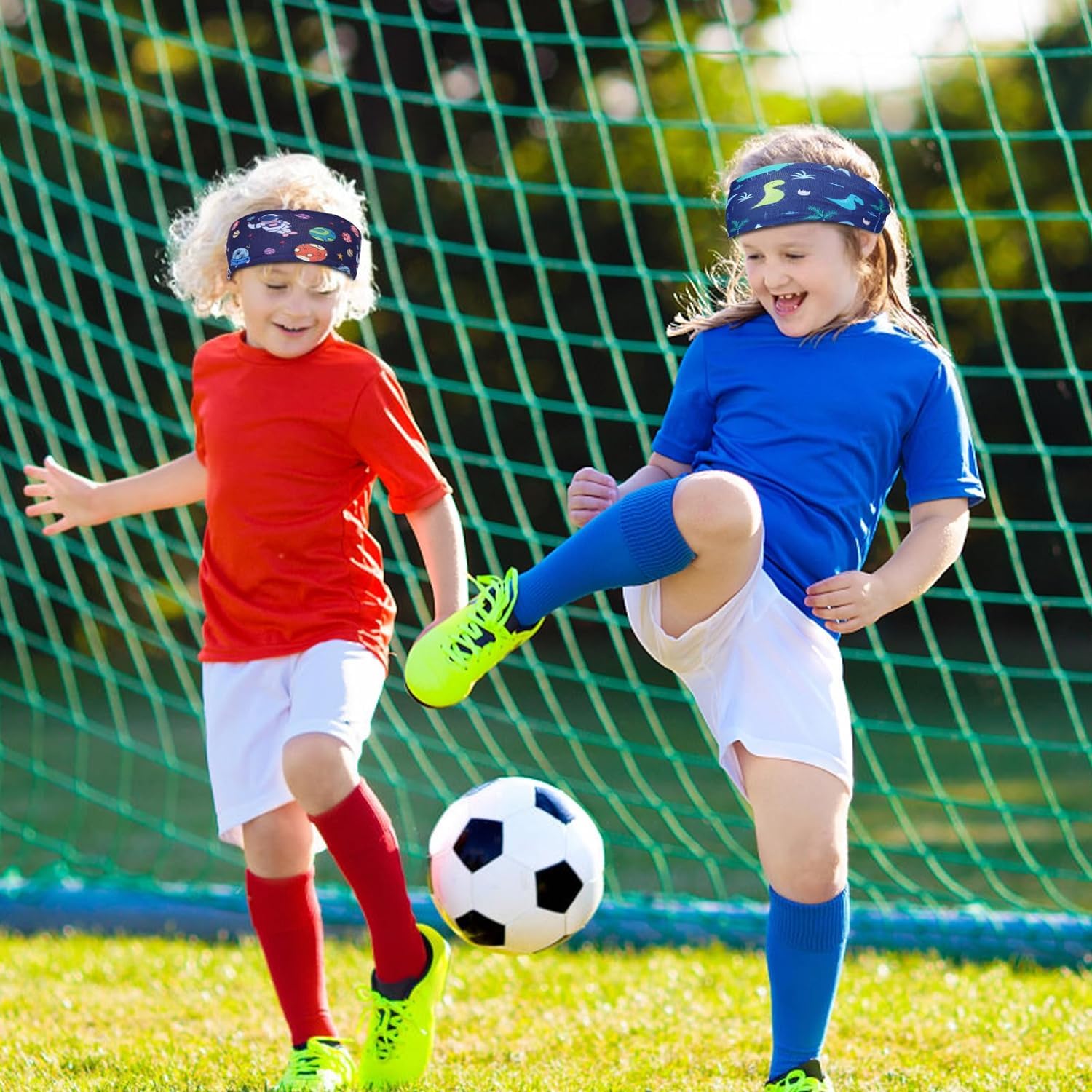 Fasce Sportive Per Bambini - Set 4 Colori, Antiscivolo, Traspiranti, Per Corsa, Calcio, Ciclismo