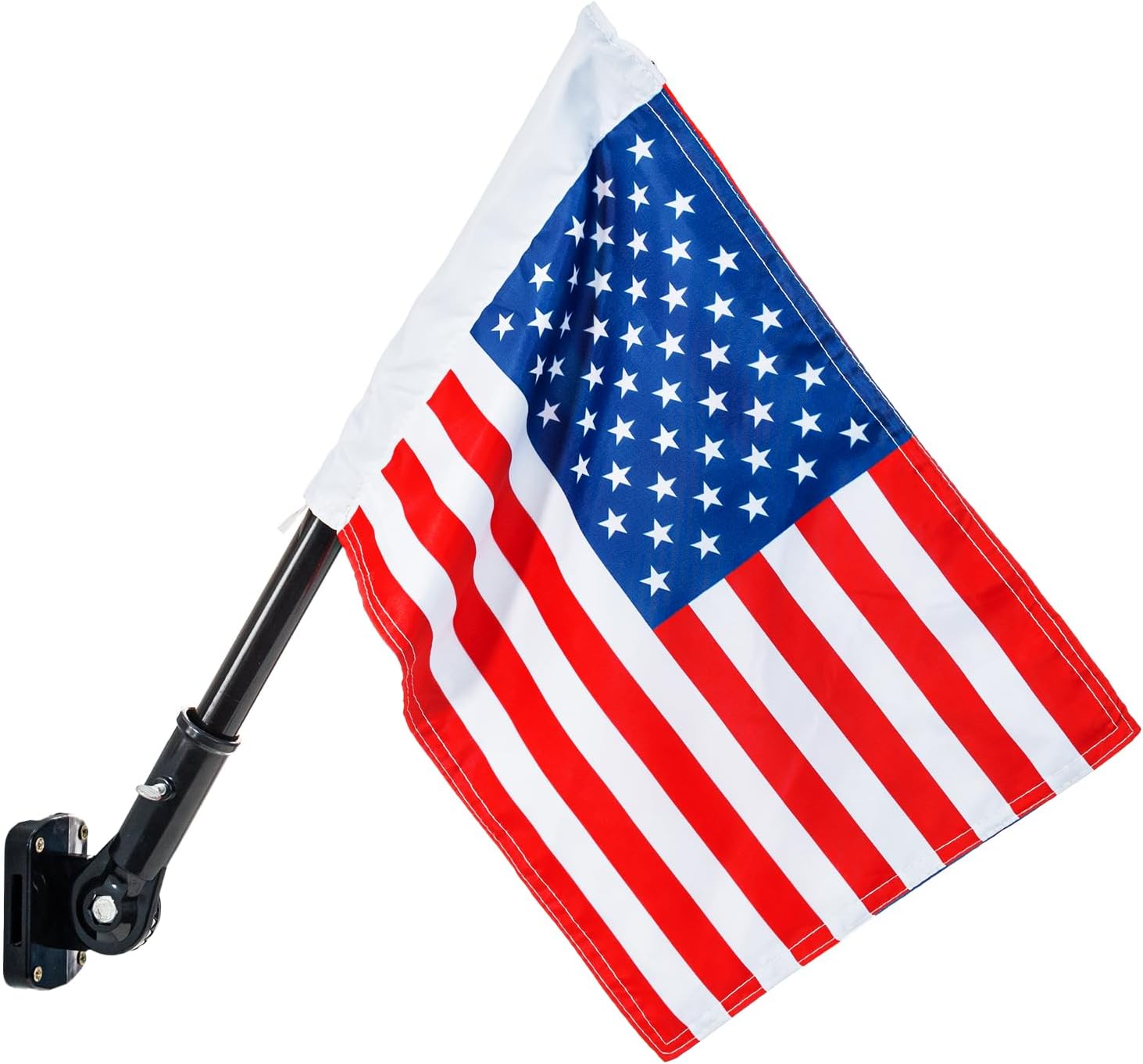 Pirate Flag Swing Set Accessory, Double Sided Flag with Pole and Mounting Hardware, Outdoor Flag for Treehouse Playhouse Backyard Decorations