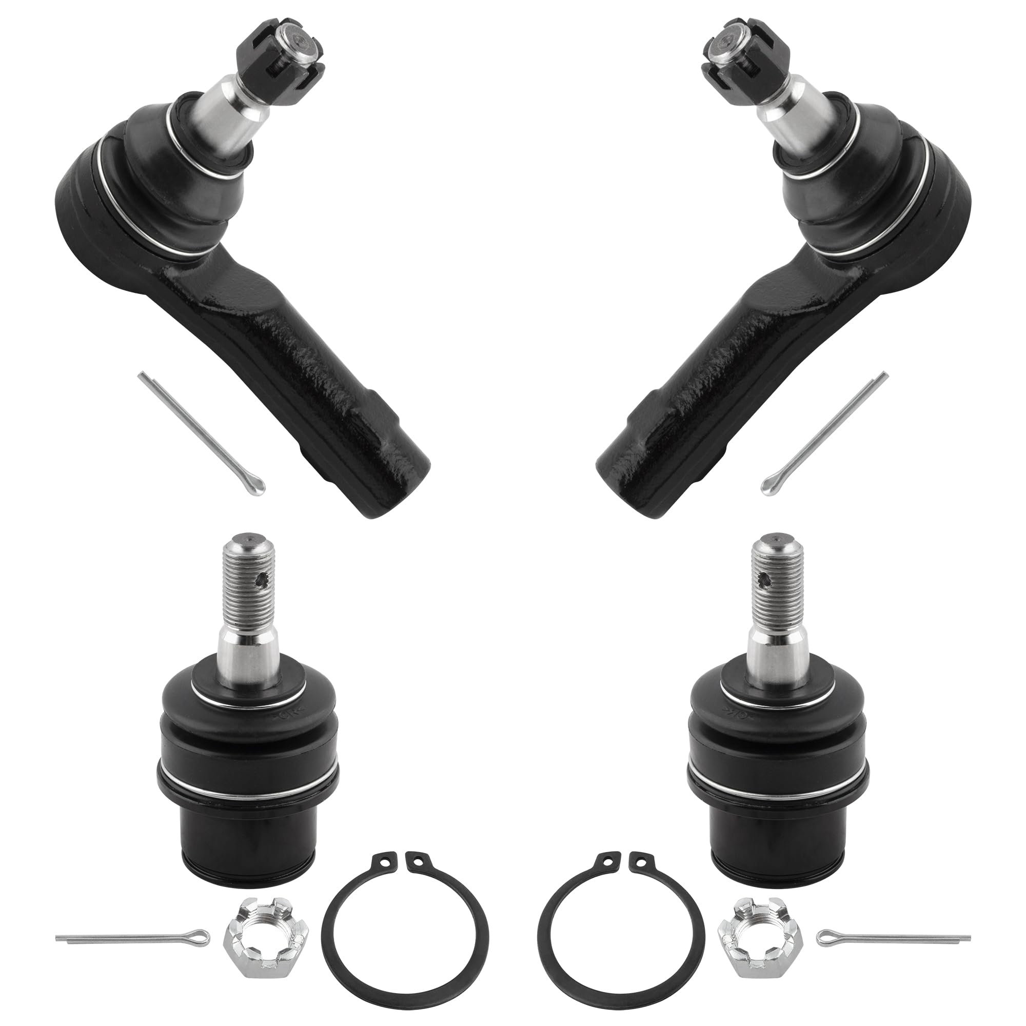 BOXI 4pcs Lower Ball Joints + Outer Tie Rod Links Fit for Ford F-150 2004-2008 (2004: New Body Style) / for Lincoln Mark LT 2006-2008 | ES3691 K80149