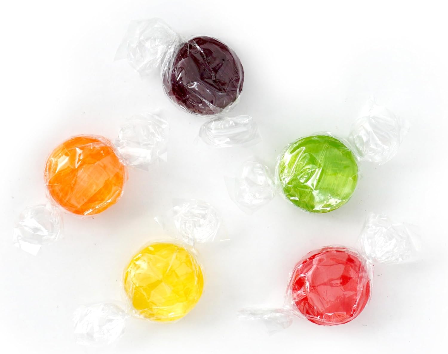 Assorted Fruit Hard Candy, 1 Pound Bulk Candy, Indivily Wrapped Hard