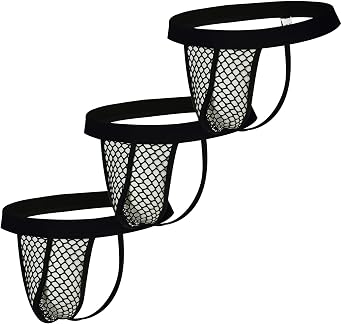 Men's Fishnet Mesh Thong Underwear Low Rise See Through G-String Panties Bulge Pouch T-Back Thongs