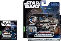 Vista 2 de Star Wars Micro Galaxy Squadron OBI-Wan Kenobi's Jedi Interceptor Mystery Bundle - 3-Inch Light Armor Class and Scout Class Vehicles with Accessories