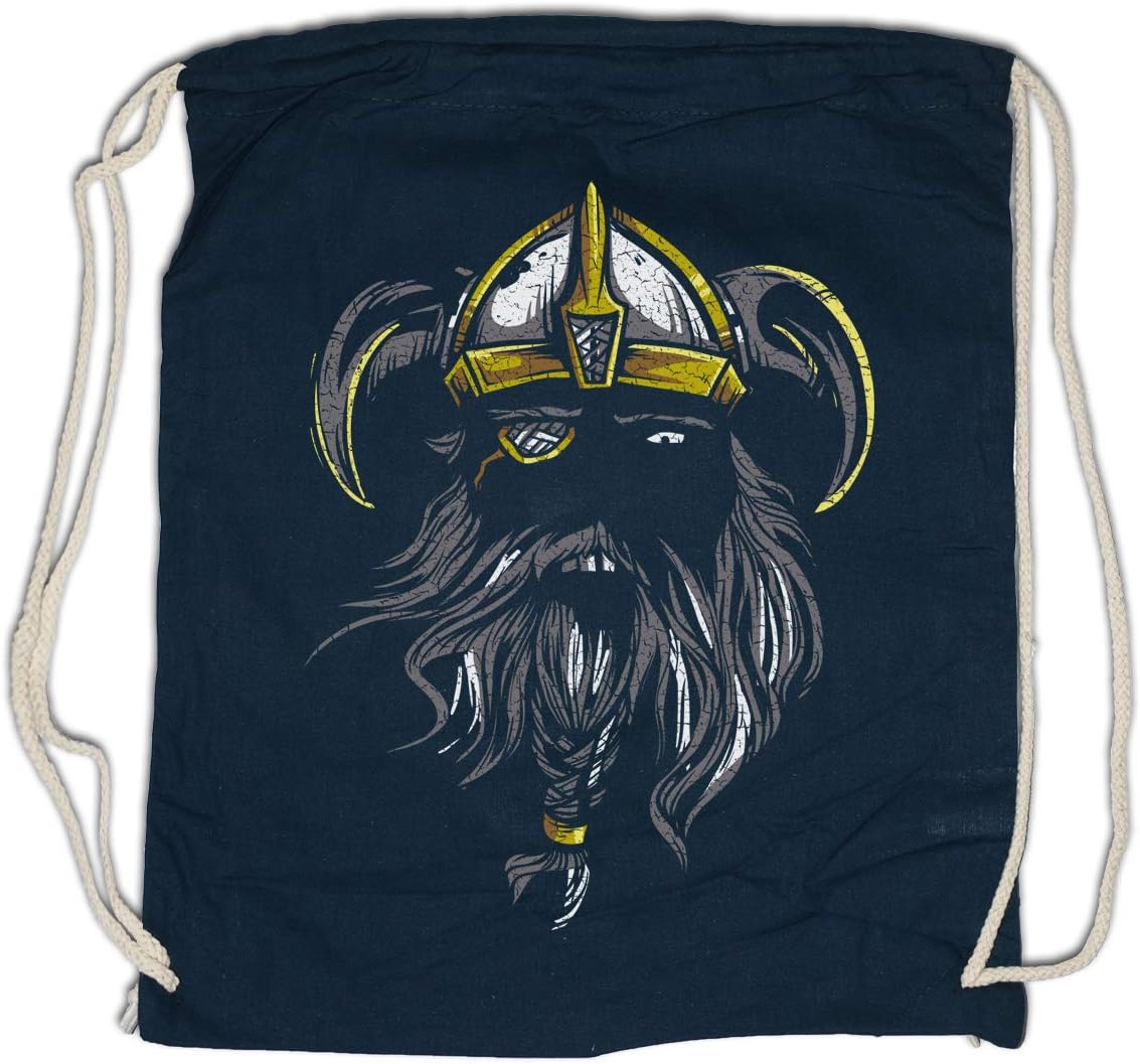 Urban Backwoods Odin Face Drawstring Bag Gym Sack