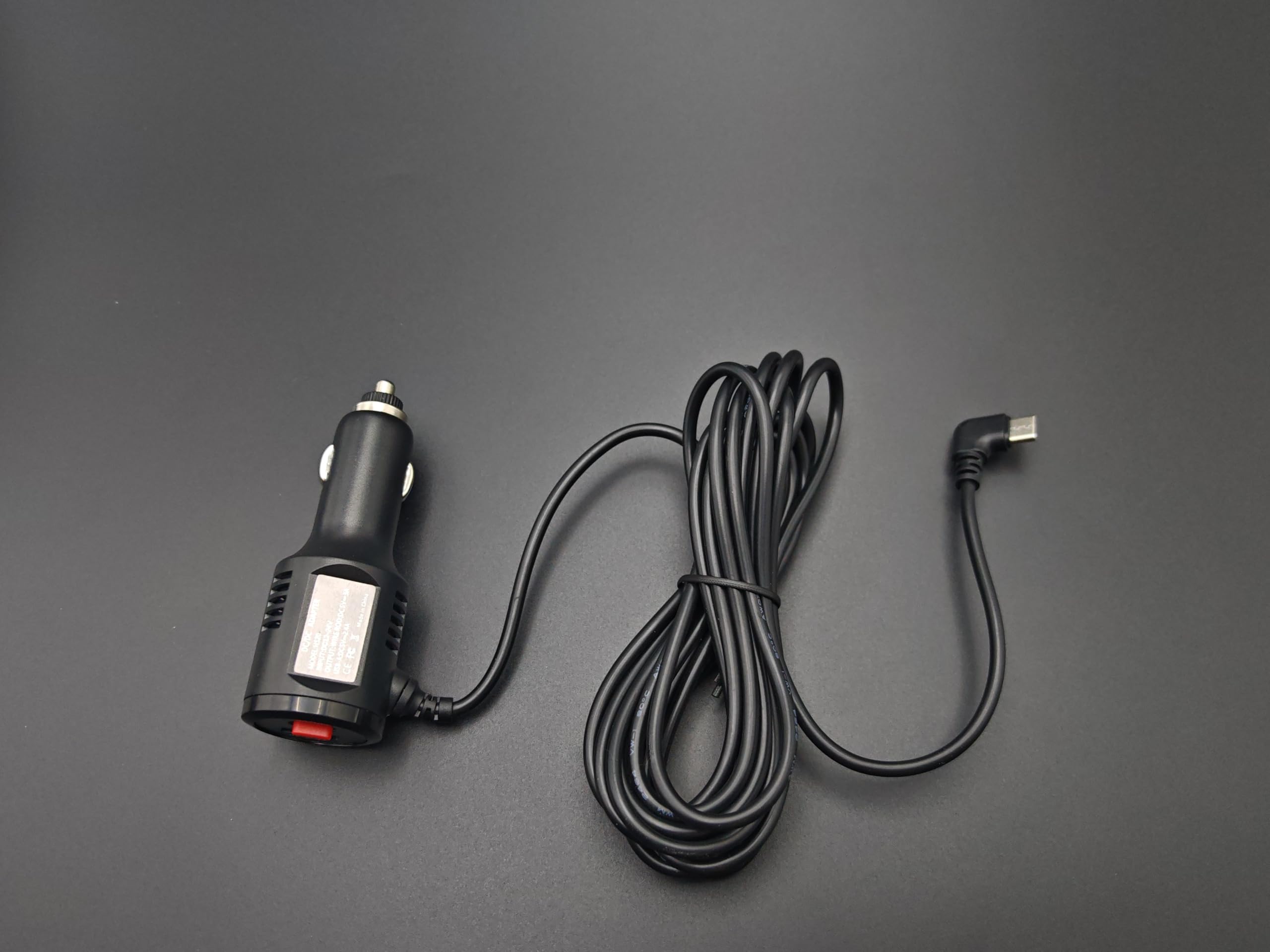 Dashcam-Ladegerät, USB C, Dual-Port-Dashcam-Netzadapter mit Schalter, Typ C, 90 Grad abgewinkelt, Auto-Schnellladekabel für Redtiger/Vantrue/Garmin GPS-Navigator, 30 cm