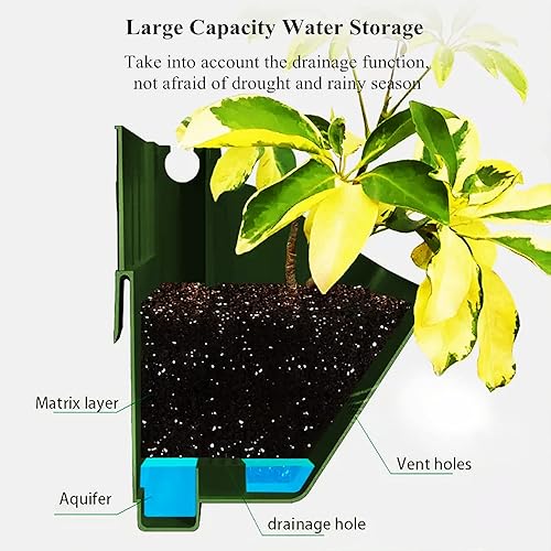 Miniatura 4 de Cama de jardín elevada vertical contenedor de 18 macetas con agujeros de drenaje cama elevada independiente interior y exterior perfecta para