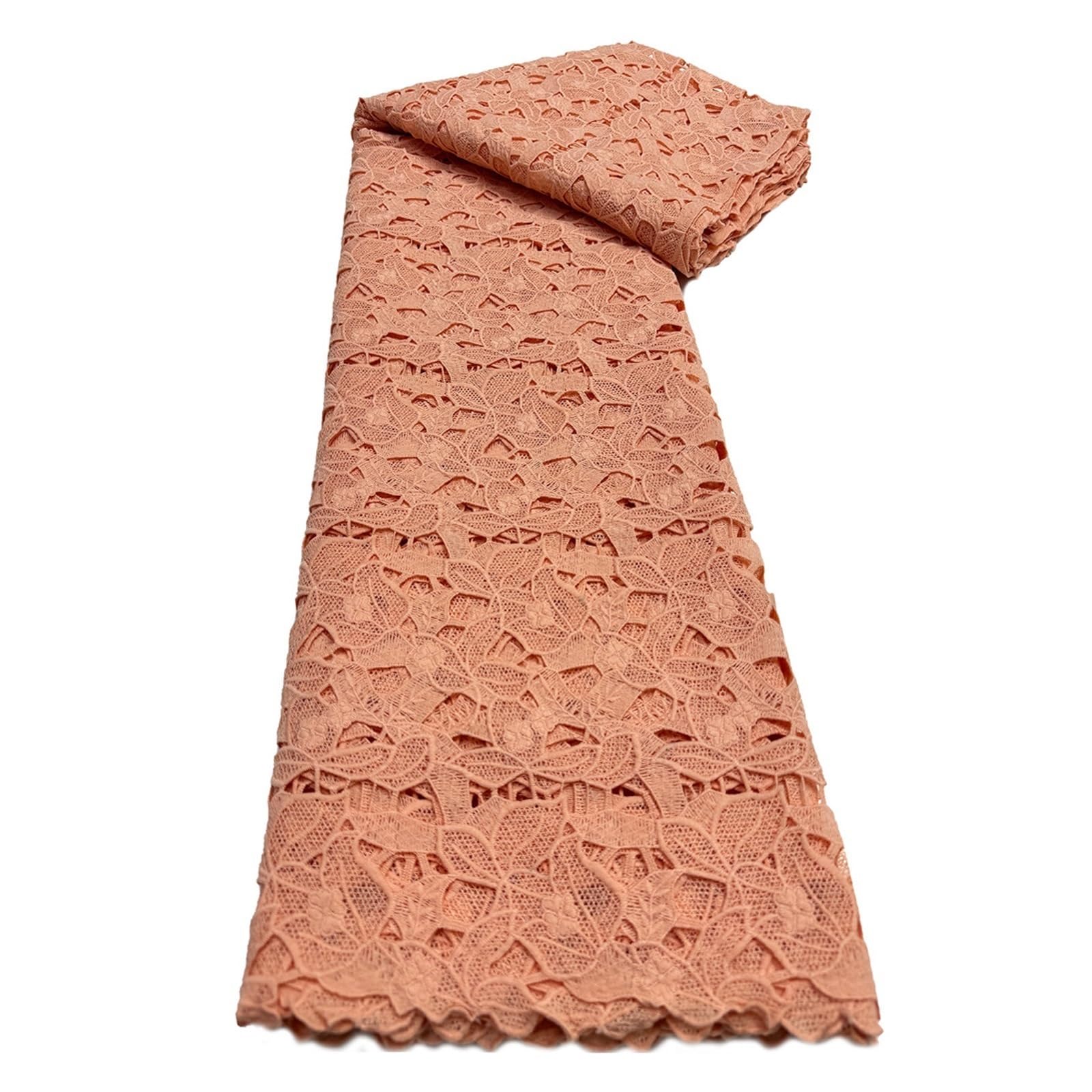 5 Jardów Pełnej Szerokości Rozpuszczalnej W Wodzie Ażurowej Koronki Z Mlecznego Jedwabiu, Jednolity Kolor, Odzież, Dodatki Do Sukienek PięKny I Elegancki Design(LY6738-4)