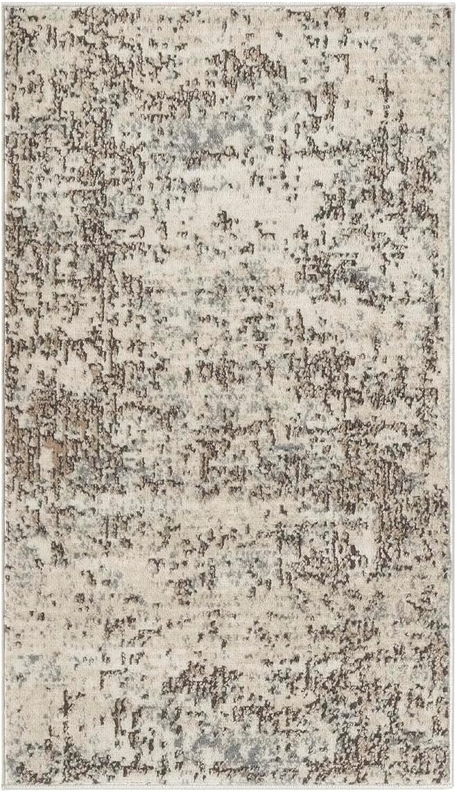 Nourison Home Concerto Ivory Beige 2'2" x 3'9" Area Rug - Easy Clean, Non Shedding, Bed Room, Living Room, Dining Room, Kitchen (2' x 4')