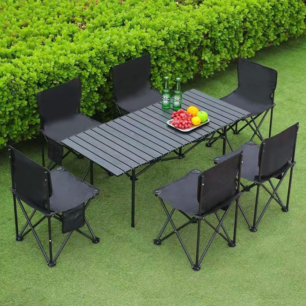 アウトドア テーブル チェア 7点セット 炭素鋼 折りたたみ アルミ