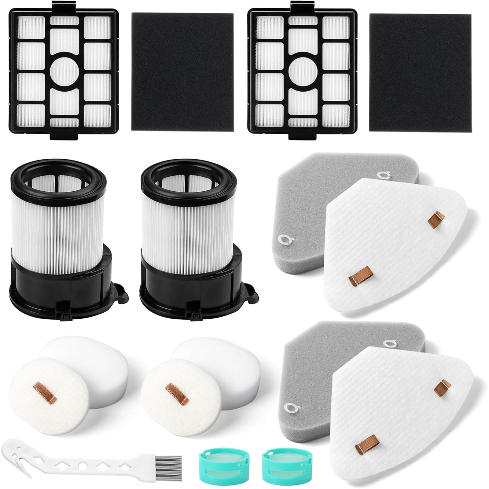 Spofan Filter Replacement for Shark IP3251 IP3251UK IP3251UKT Clean & Empty Cordless Vacuum Cleaner, 2 AED Filter, 2 AED Handvac Filter, 2 Pre-Motor Filter, 2 Anti-Odour Cartridge, 2 Pack