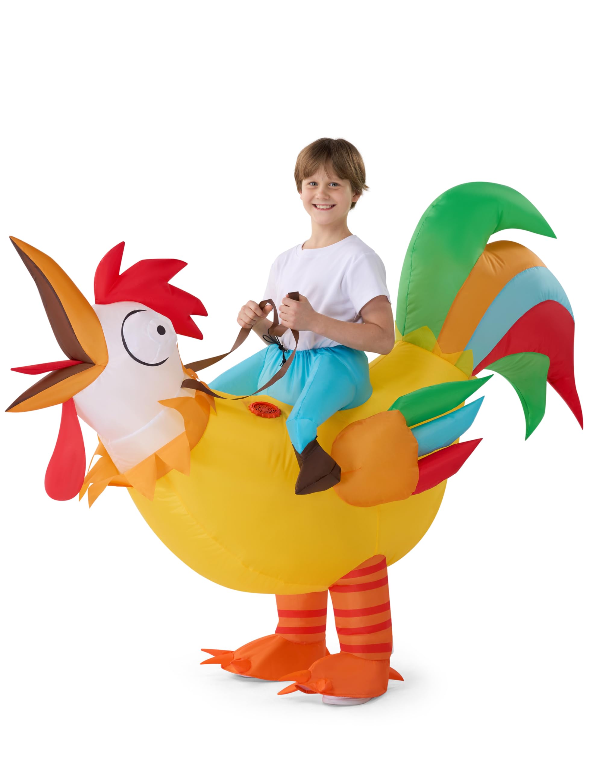 Spooktacular Creations Ride-On Rooster Inflatable Halloween Costume for Kids