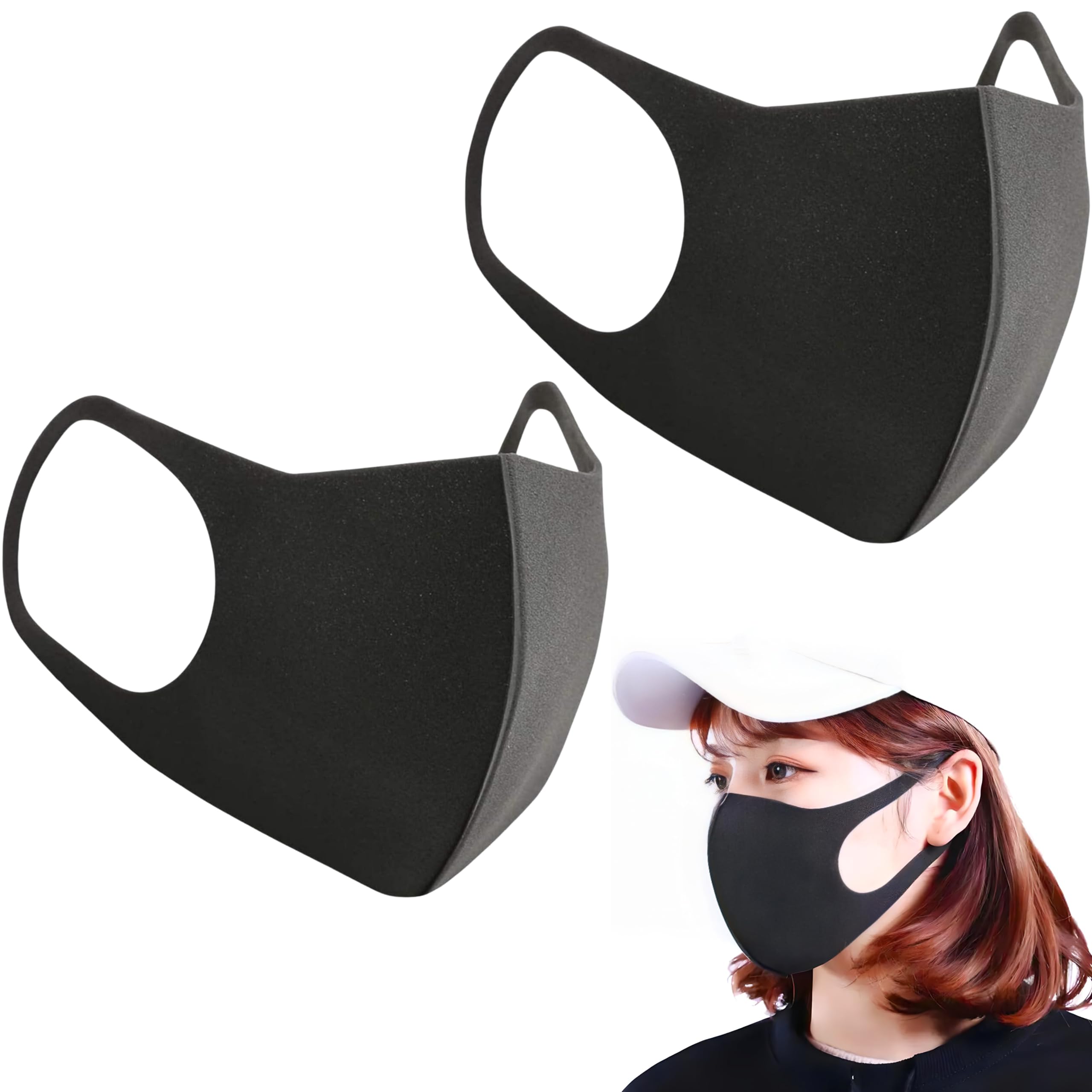 CARTYRA 2pcs Unisex Face Mask - Washable Reusable Cloth Masks - Ultra Comfortable Mask for Men Women - Soft Masks Breathable Fabric