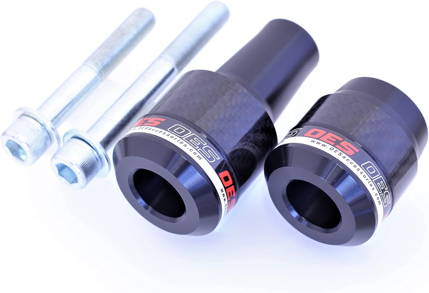 OES Accessories Brand Carbon Frame Sliders Compatible with Yamaha YZF R1 R1M 2015-2026 No Cut (Red)