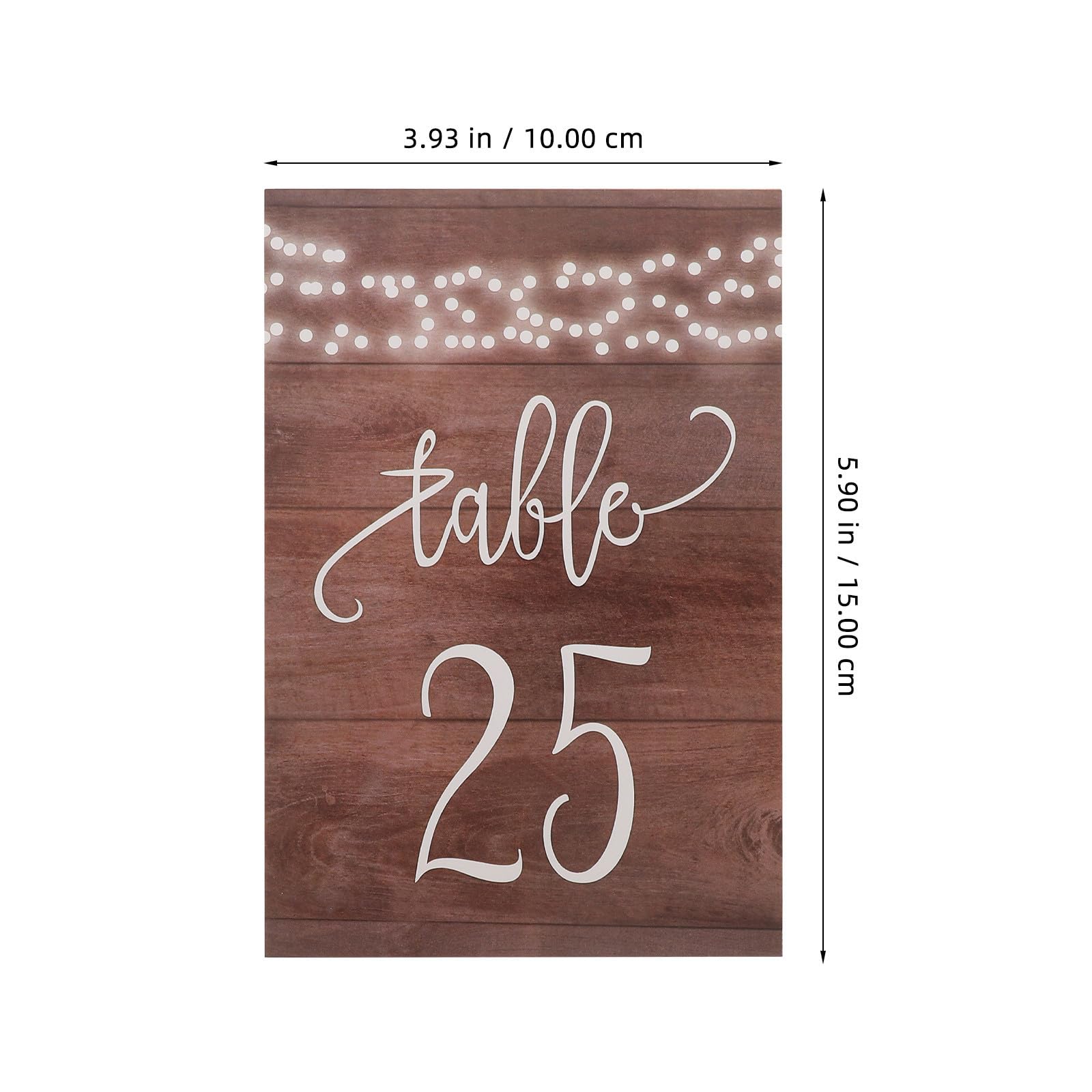 Piezas Letrero de Números de Mesa de Boda de Madera Marrón del 1