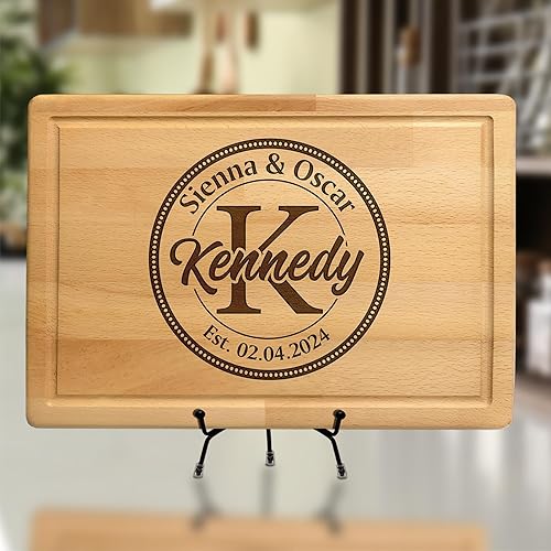 Miniatura 9 de Tabla de cortar personalizada para parejas, mujeres, hombres, padres, tablas de cortar personalizadas para recién casados, bodas, aniversarios,