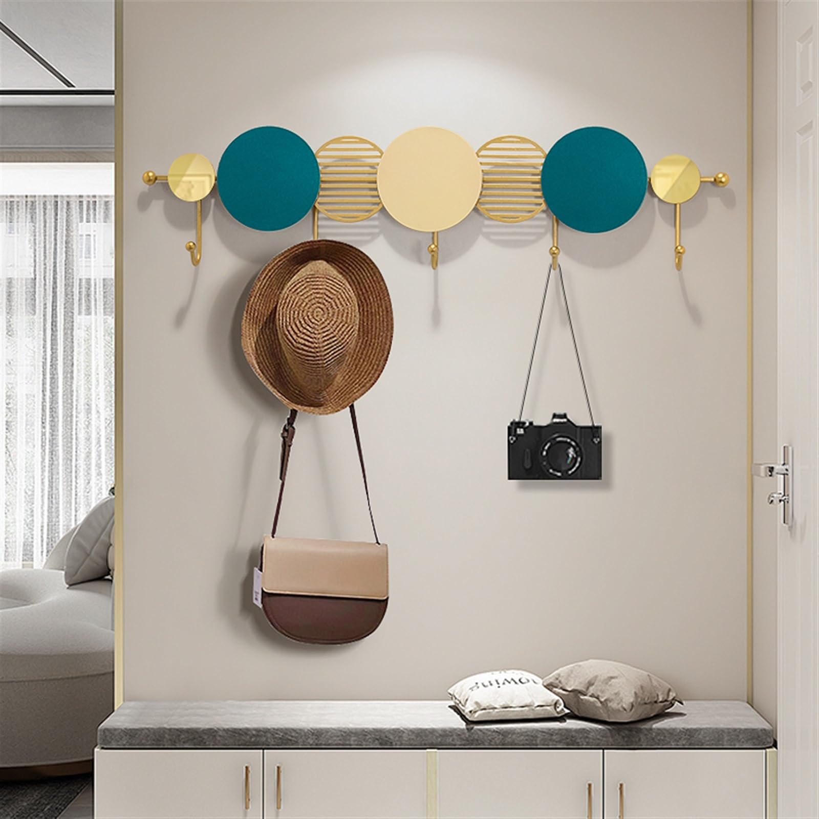 Garderobenhaken Einfache Wandbehang Kleiderhaken Wand personalisierte dekorative Haken Schlüsselregal Kleiderhaken Eingangsbereich Kleiderbügel Wanddekoration Kleiderhaken(Groß)