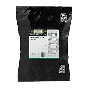 Frontier CO-op Nutritional Yeast Flakes Dairy Free Cheese Flavor 1 lb Bulk Bag