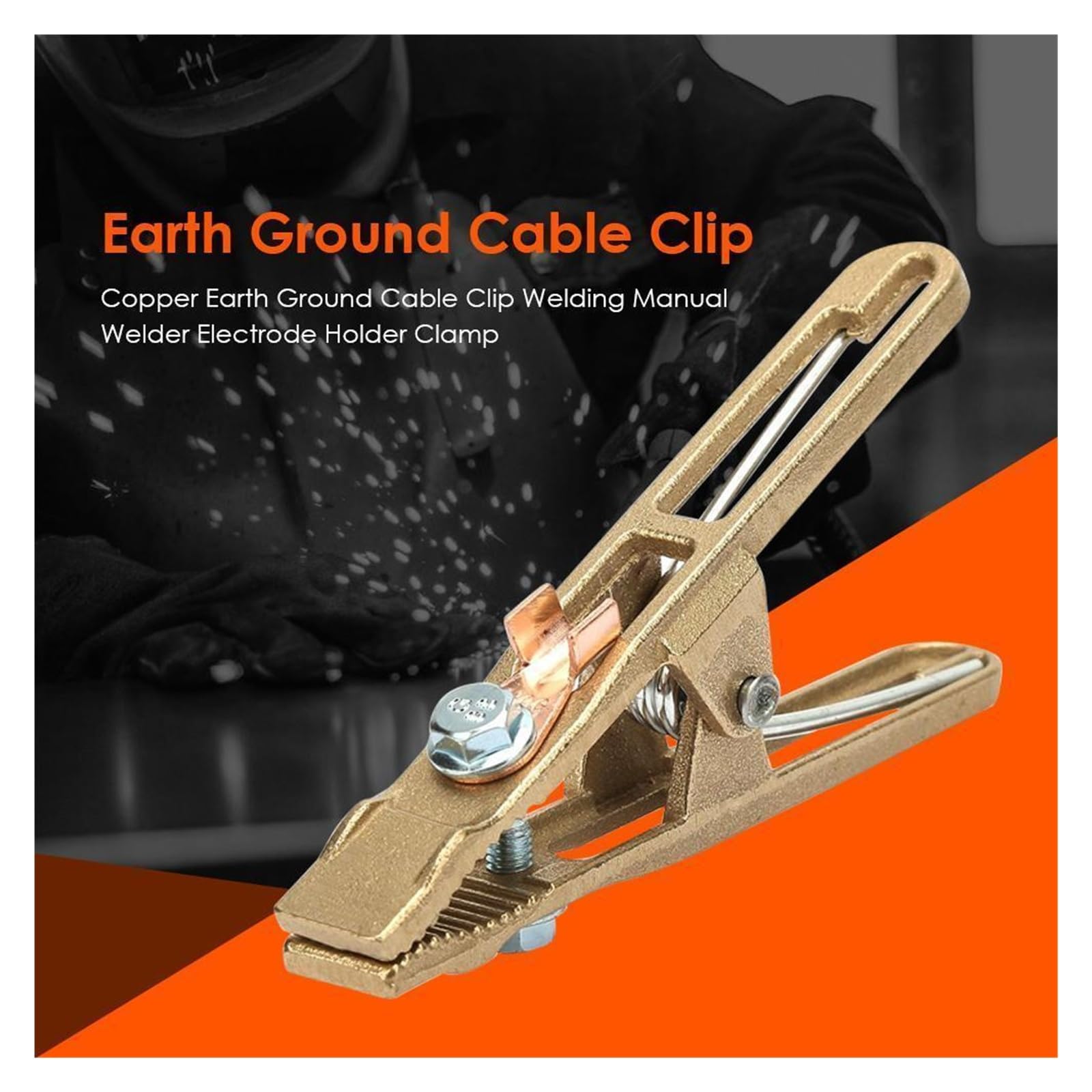 Pinza massa per saldatrice Morsetto di terra for saldatura a terra a forma di materiale in ottone 260/300/500A(300A)