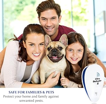 Ultrasonic Pest Repeller, 2 Pack Electronic Plug In, Plus Free Personal Mobile Device, Latest Model, Non Toxic, Eco-Friendly, Repellent For Spiders, Flies, Mosquitoes, Mice, Rats, Ants, Wasps, Bugs