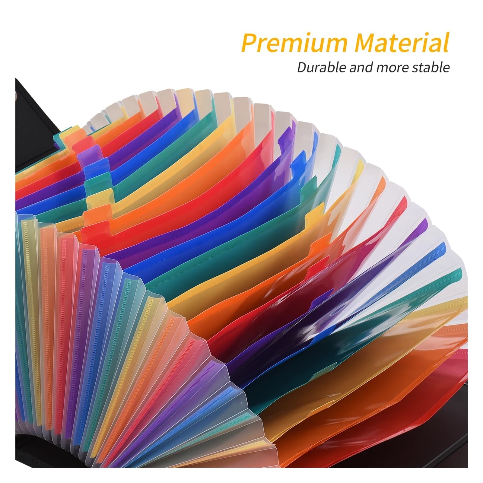 Dokumentenbox Akkordeon-Ordner-Organizer, 24 Taschen, erweiterbare Aktenhülle mit Abdeckung, Dokumenten-Organizer im Briefformat A4, Regenbogenfarbe(Tyoe 2)
