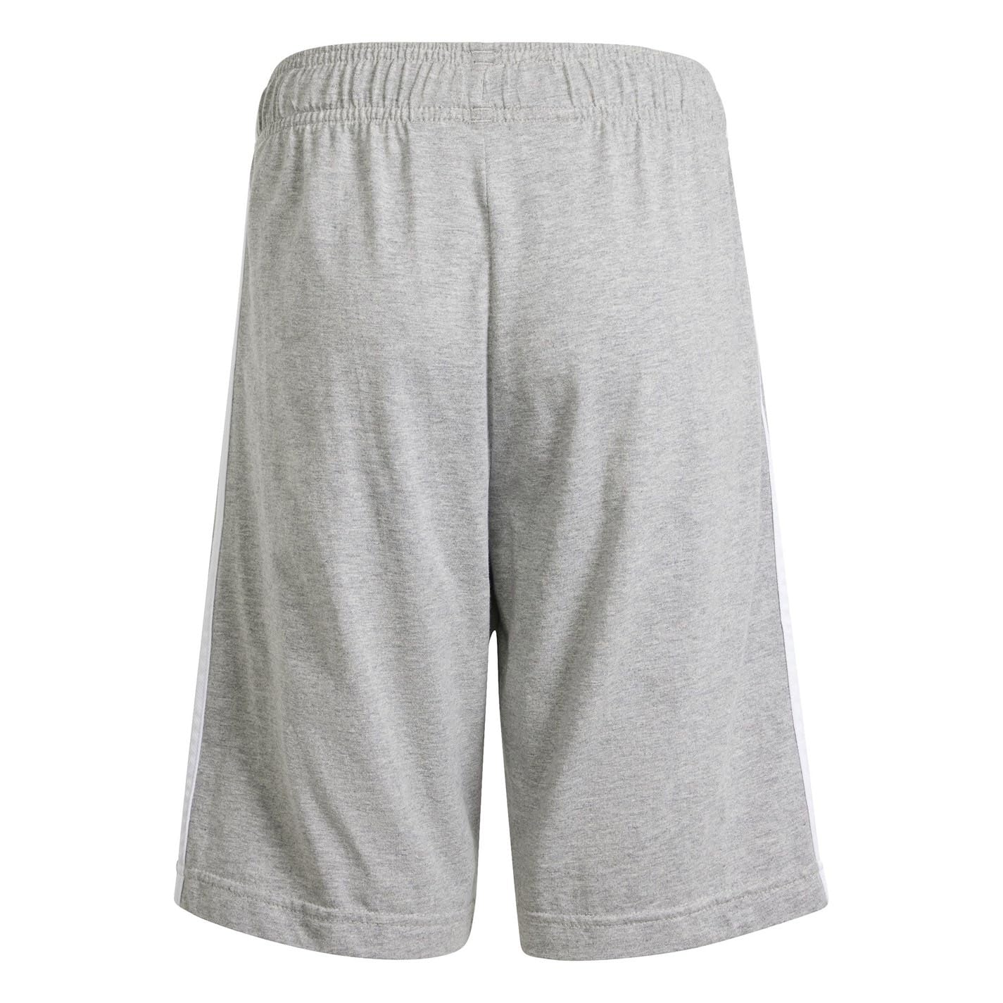 adidas Unisex Kinder Essentials 3-Stripes Knit Shorts, medium Grey Heather/White, 9-10 Years