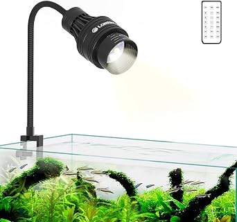 Lominie LED Aquarium Light Full Spectrum 15-60 Adjustable Aquarium Focus Light Spotlight for Saltwater Freshwater Fish TankA15 Freshwater/Saltwater