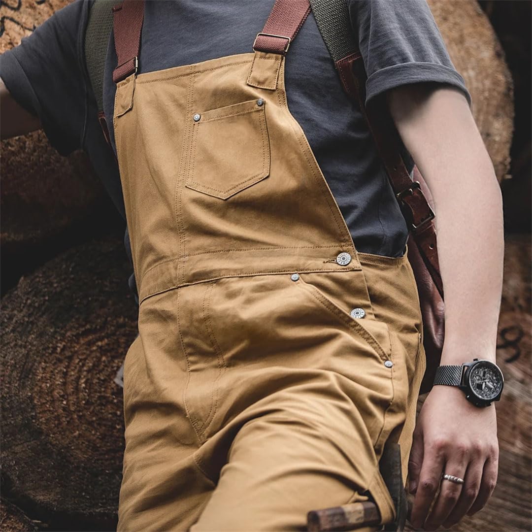 Męskie spodnie jeansowe w stylu vintage kombinezon bojówki spodnie robocze workowate śliniak kontrastowy ścieg dżinsowe kombinezony spodnie ze ściegiem