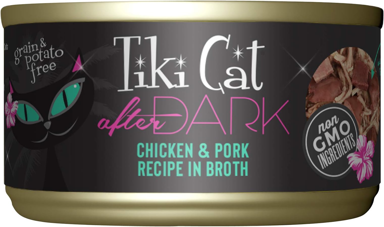 Cat After Dark, Chicken & Pork, High-Protein and 100% Non-GMO Ingredients, Wet Cat Food for Adult Cats, 2.8 oz. Cans (Pack of 12)