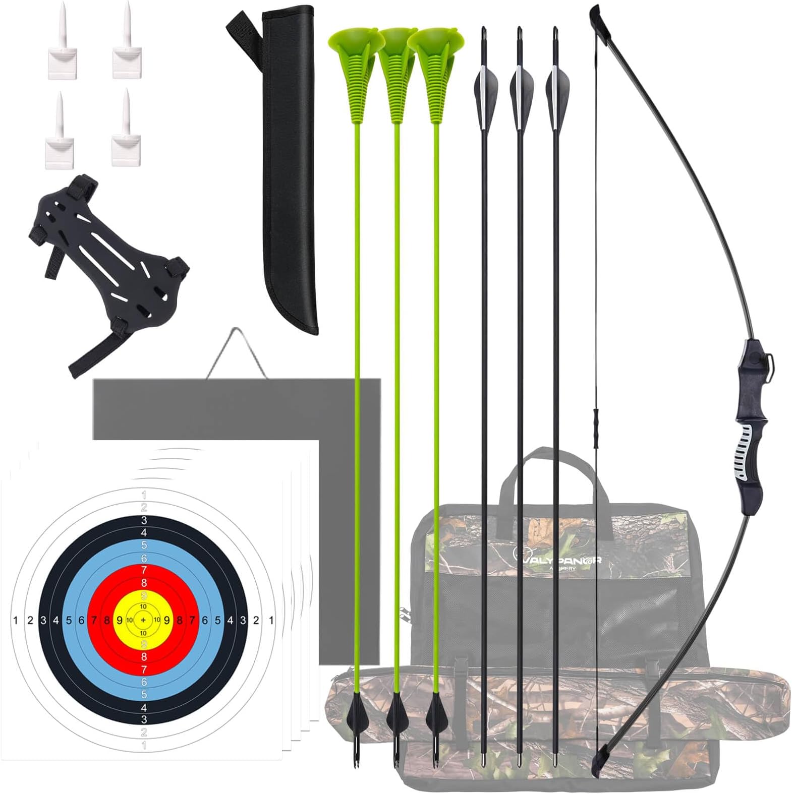 45" Bow and Arrow Set for Teens Youth Beginners Bow kit for Backyard Sport with 6 Arrows, Target & Quiver Indoor and Outdoor for teenagers