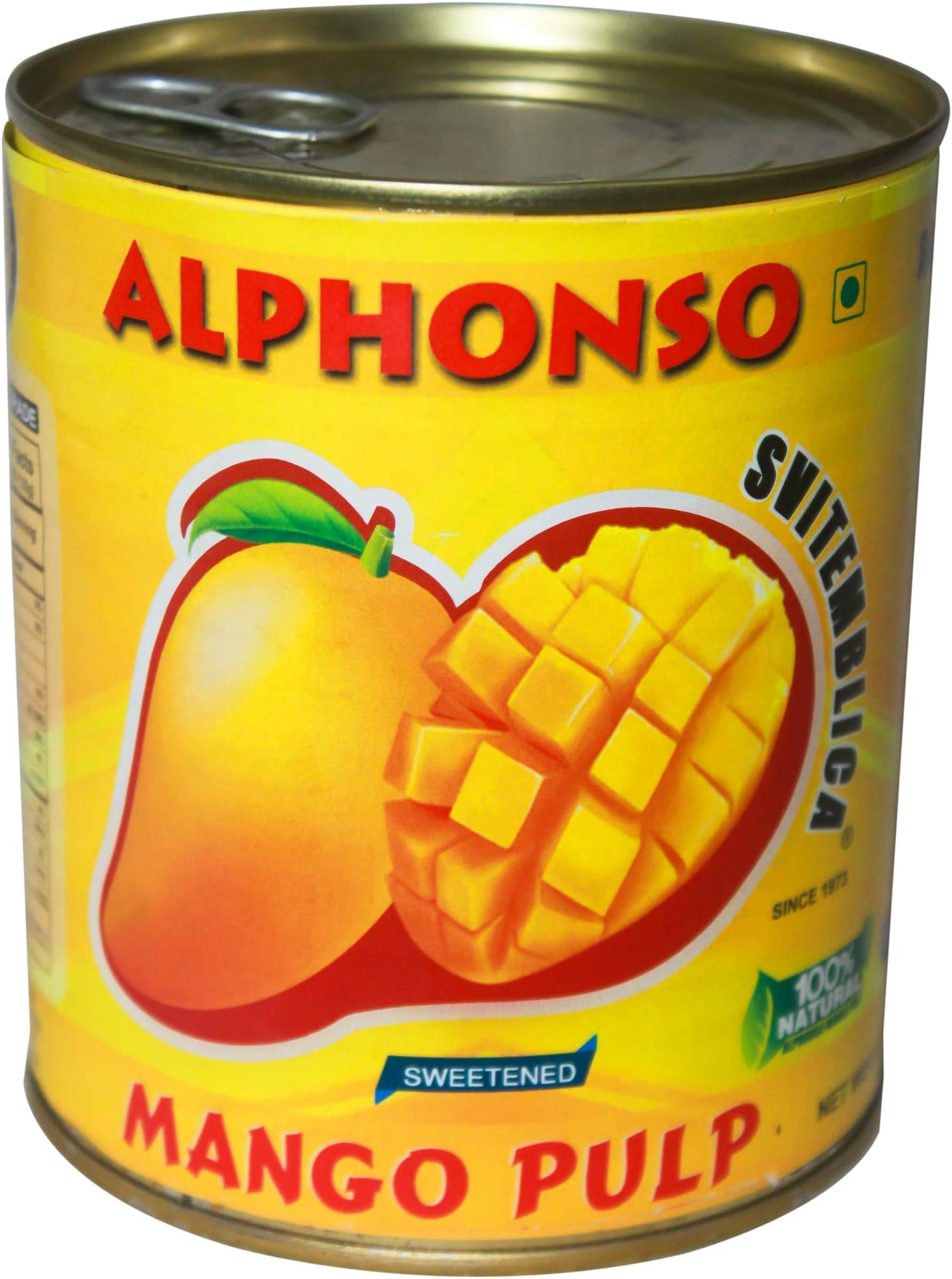 Svitemblica Alphonso Mango Pulp 850g (Pure Ratnagiri Alphonso)