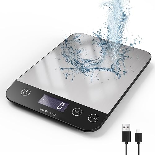 Rechargeable Digital Kitchen Scale USB C Electronic Kitchen Scale - 9