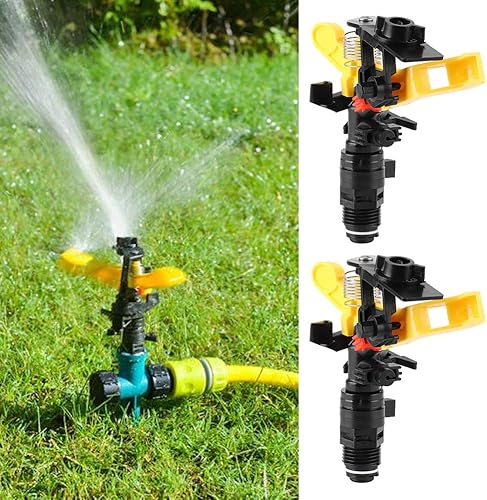 Miniatura 4 de Rociador de impulso de jardín de riego de impacto 2PCS para riego de agua, hilo macho DN15
