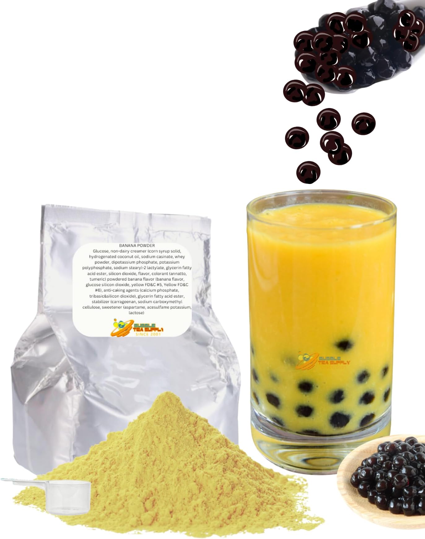 BUBBLE TEA SUPPLY 40-45 drinks of Boba Powder Variety for Tapioca Pearls Fruit Milk Tea Bubbles Instant flavored drinks with brown sugar boba CANTALOUPE