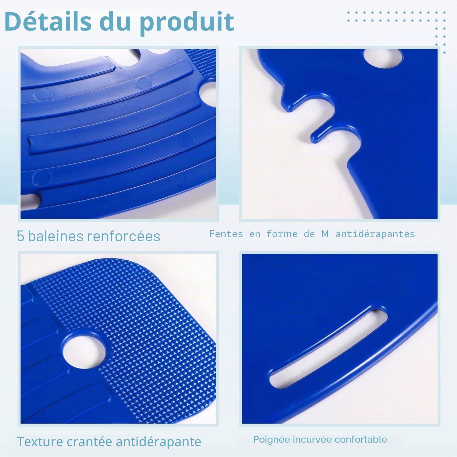 CACAZI Planche à glisser, aide au glissement du patient, planche de transfert pour transférer les patients du fauteuil roulant au lit, aux toilettes ou dans la voiture, planche antidérapante avec