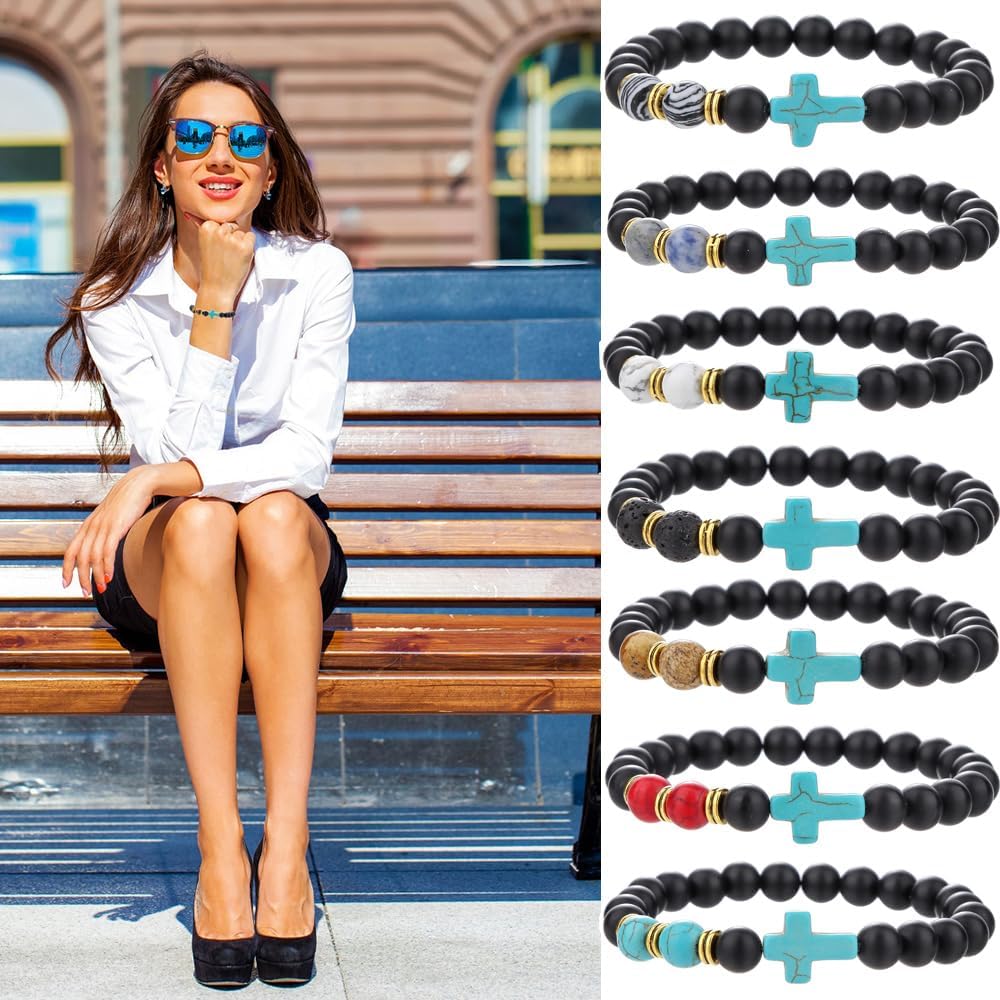 Amazon.com: HYHONEY Beaded Bracelets Cross Bracelet for Women Men Amazon.com: HYHONEY Beaded Bracelets Cross Bracelet for Women Men