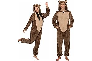 Slim Fit Sherpa Adult Onesie - Animal Halloween Costume - One Piece Cosplay