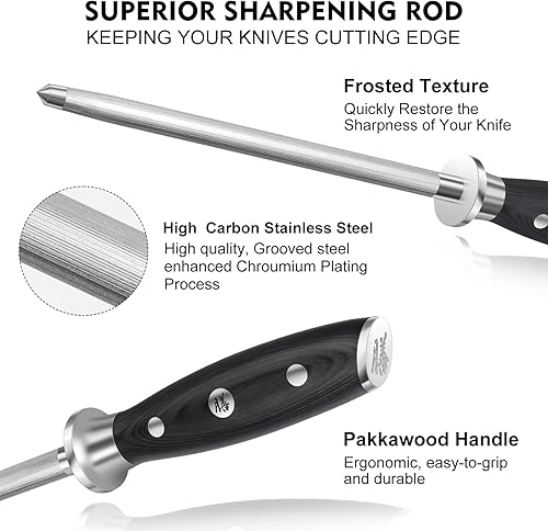 Miniatura 34 de SHAN ZU Cuchillo de chef de Damasco de 6 pulgadas, 67 capas de acero japonés 10Cr15CoMoV, cuchillo de chef japonés súper afilado de alto carbono